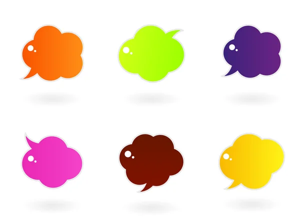 Vibrant colorful speech vector icons. — Stock Vector