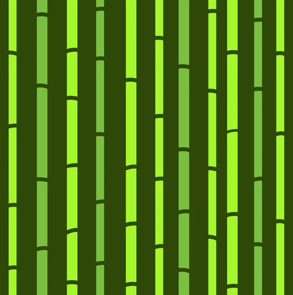 Patrón o textura retro natural verde sin costuras de bambú — Vector de stock