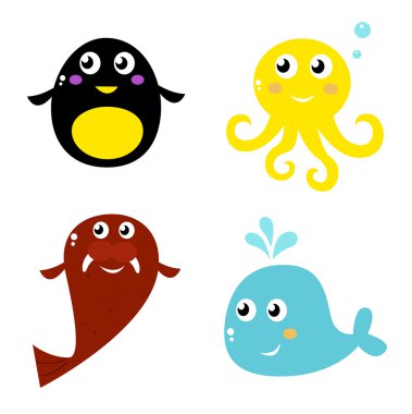 Cartoon vector animals collection. clipart