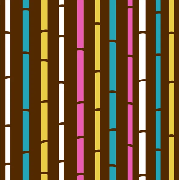 Retro bezešvé barevný bambusový vzor nebo textury. — Stockový vektor