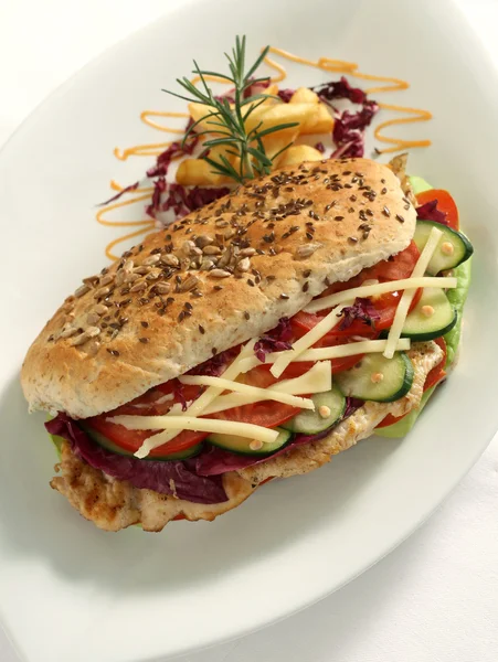 Heerlijke plantaardige sandwich — Stockfoto