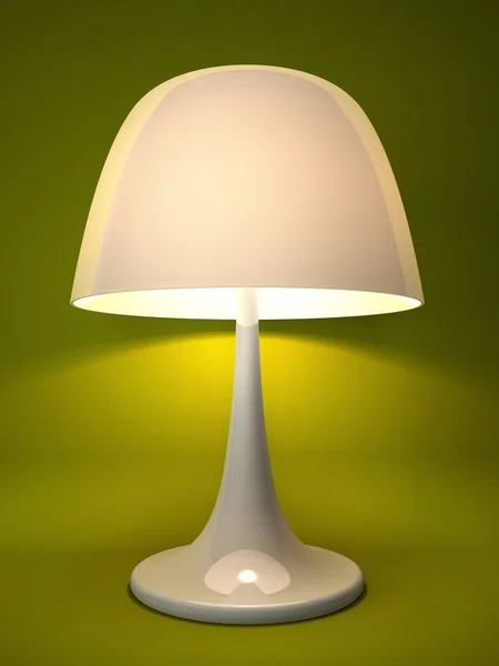 緑色の背景で分離されたランプ — ストック写真