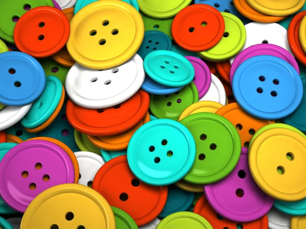 Giyim için çok renkli düğmeler — Stok fotoğraf