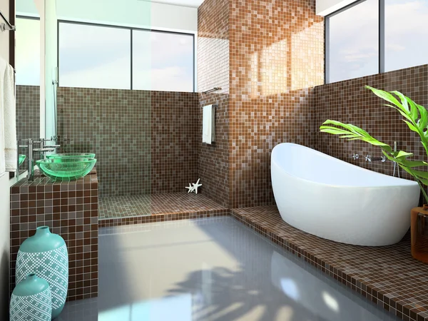 Interni moderni del bagno — Foto Stock