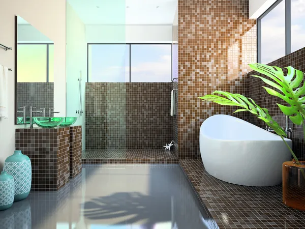 Interni moderni del bagno — Foto Stock