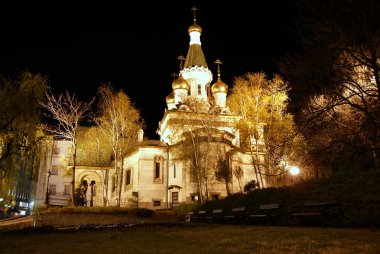 Sacred Nikolay's temple in Sofia clipart