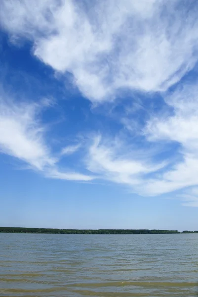 Clouds over Danube — Stock Photo, Image