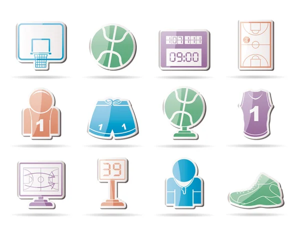 篮球和体育图标 — 图库矢量图片