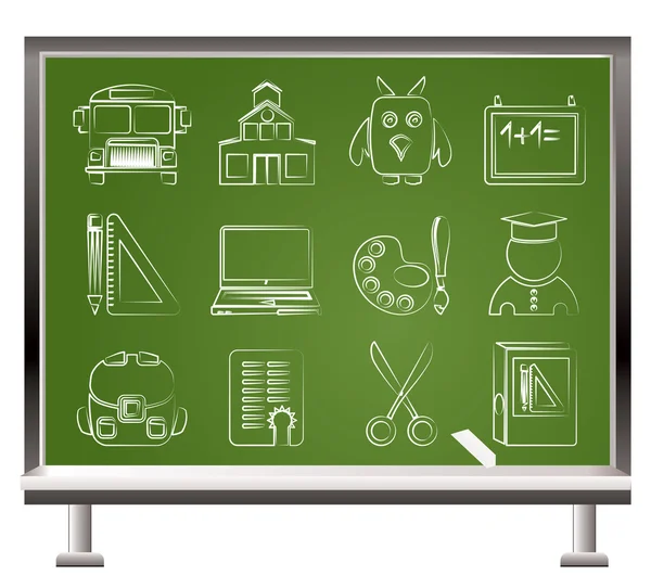 Objets scolaires et éducatifs — Image vectorielle