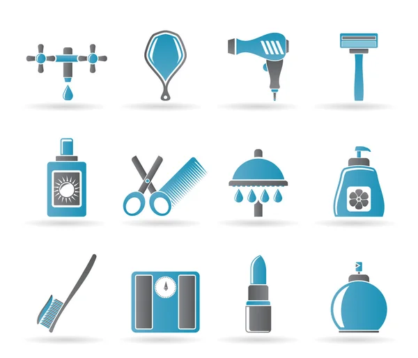 Personal care and cosmetics icons — Stock Vector