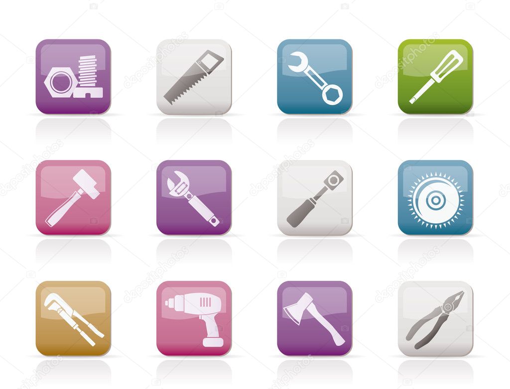 Different kind of tools icons