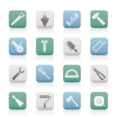 Construction and Building Tools icons clipart