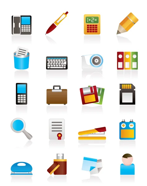 Iconos de herramientas de oficina — Vector de stock