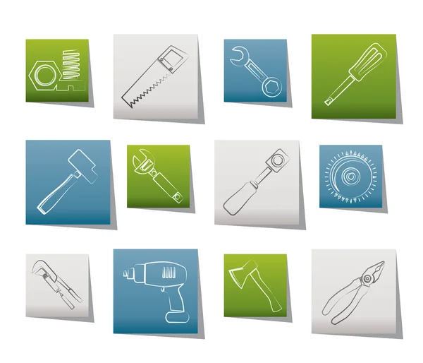 Different kind of tools icons — Stock Vector