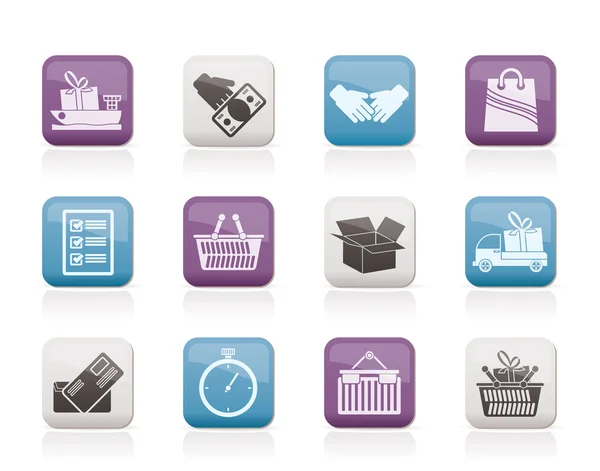 Shipping and logistic icons — Stock Vector