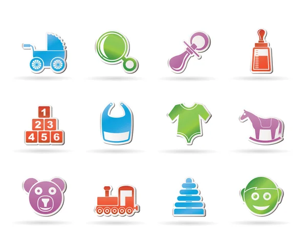 Baby and children icons — Stock Vector