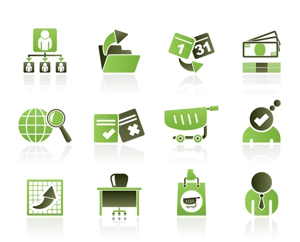 Business, Management and office icons — Stock Vector