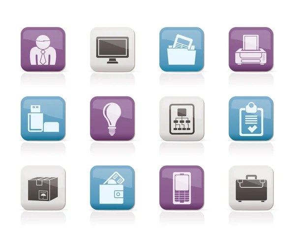 Business and office equipment icons Stock Illustration