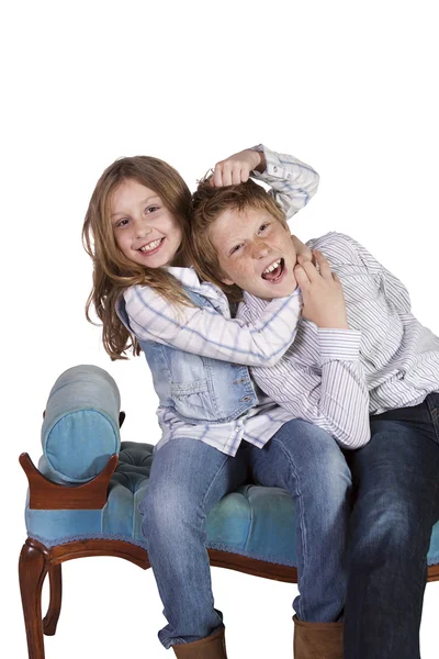 Fratello e sorella Goofing Around — Foto Stock