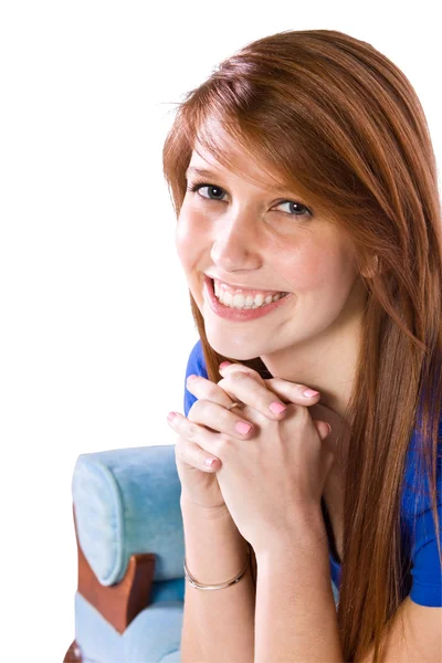 Close up on a Cute Girl Smiling — Stock Photo, Image