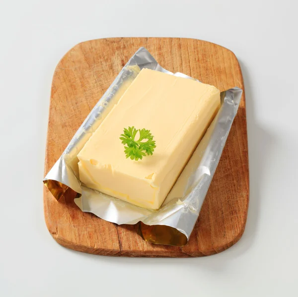 Block of fresh butter — Stock Photo, Image
