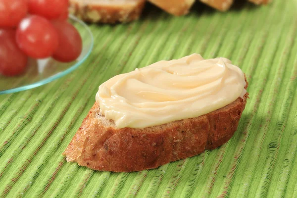 stock image Bread and cheese spread