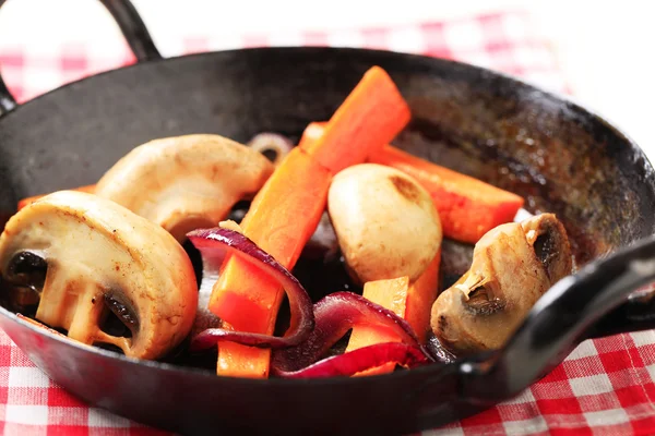 Pan rostade grönsaker — Stockfoto