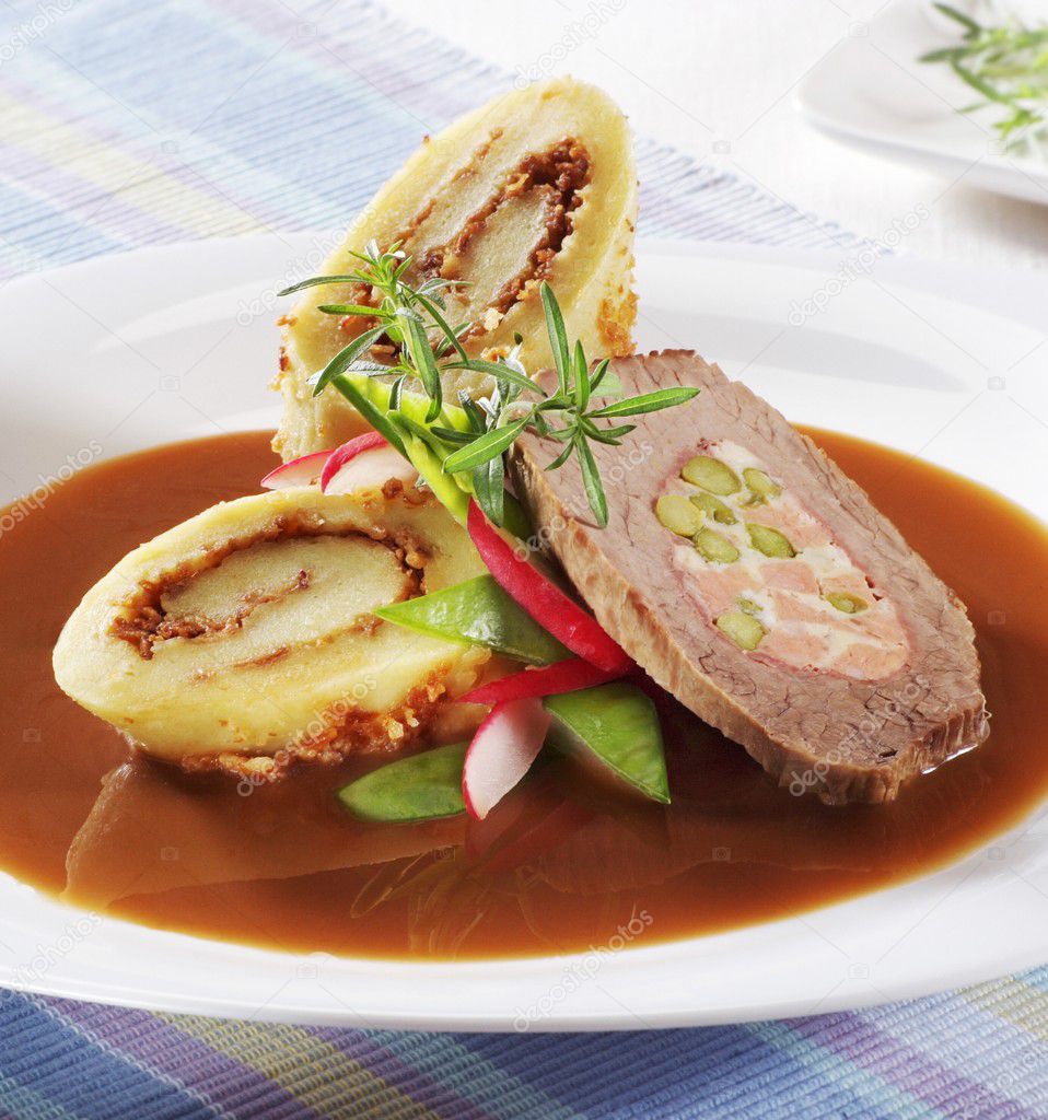 Beef roulade with potato dumplings Stock Photo by ©ajafoto 5469696