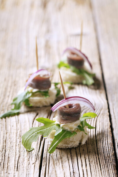 Anchovy canapes