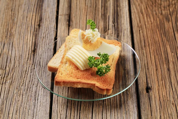Toast e burro — Foto Stock