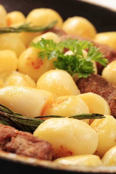 Cevapcici and potatoes — Stock Photo, Image