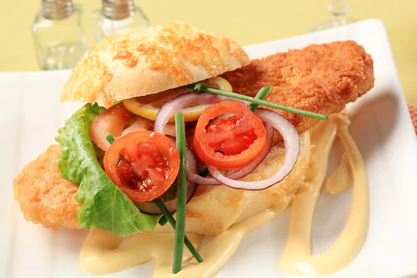 Rybí sendvič — Stock fotografie