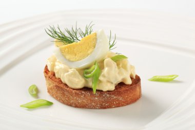 Toasted bread and egg spread clipart