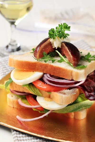Vegetarisk sandwich - Stock-foto