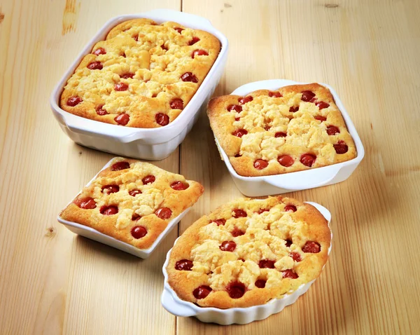 stock image Cherry sponge cakes