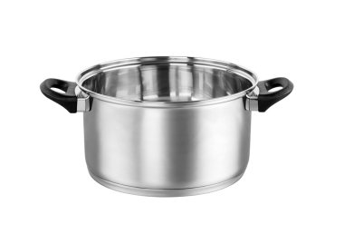 Stainless steel pot clipart