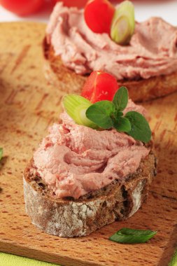 Bread and pate clipart