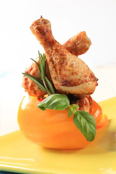 Fűszeres csirke alsócomb — Stock Fotó
