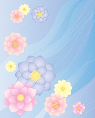 Lotus flower design clipart