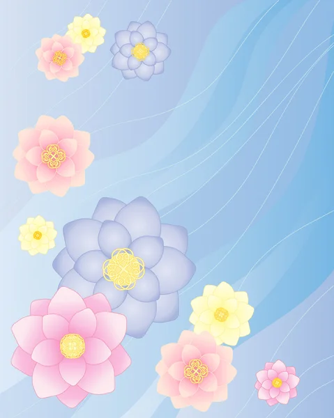Diseño de flor de loto — Vector de stock