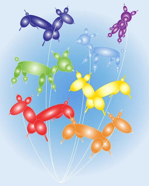 Balloon animals — Stock Vector