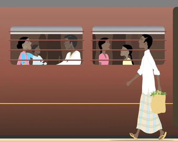 Indiase trein — Stockvector