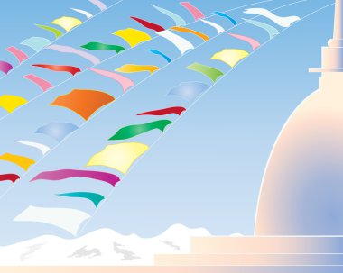 Prayer flags clipart