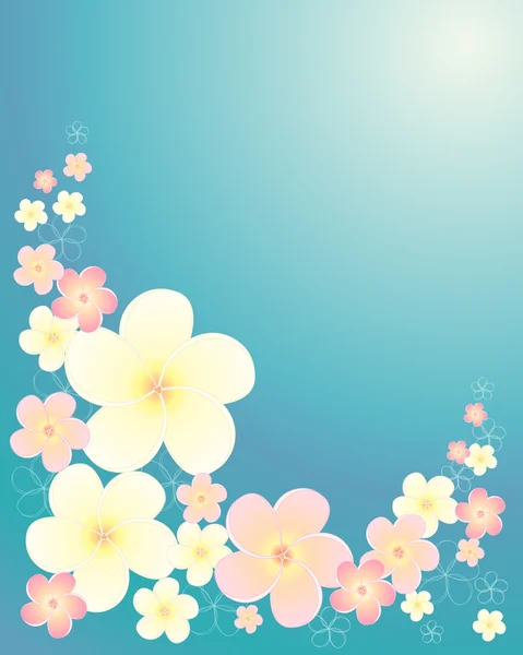 Frangipani blommor — Stock vektor