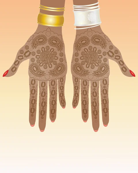 Henna design — Stock Vector