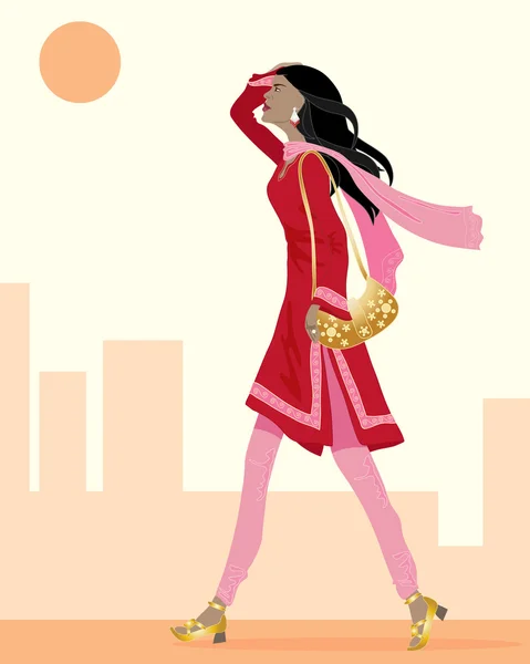 Salwar kameez — Stock Vector