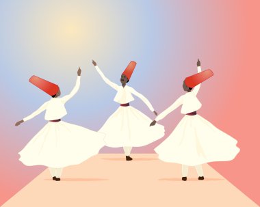 Whirling dervish clipart