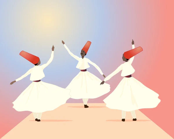 Whirling dervish — Stock Vector