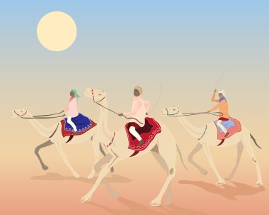 Camel race clipart