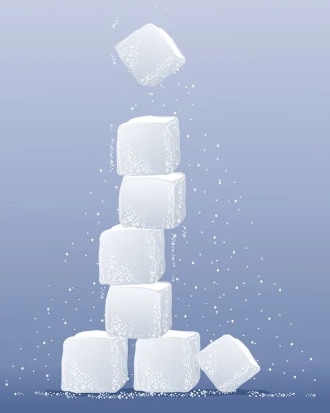 糖多维数据集塔 — 图库矢量图片